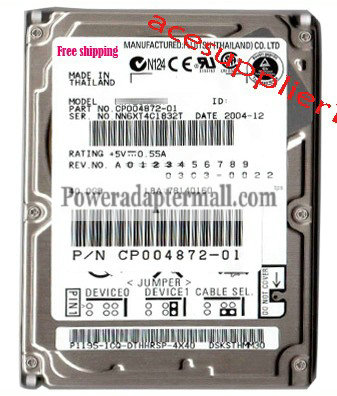 Major Brand 2.5" IDE/PATA 40GB Hard Drive for laptop notebook